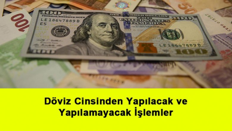   Döviz Cinsinden Yapılacak ve Yapılamayacak İşlemler   