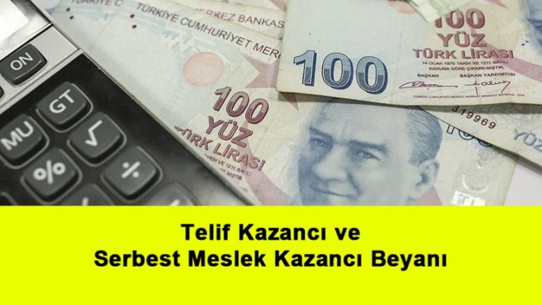   Telif Kazancı ve Serbest Meslek Kazancı Beyanı   
