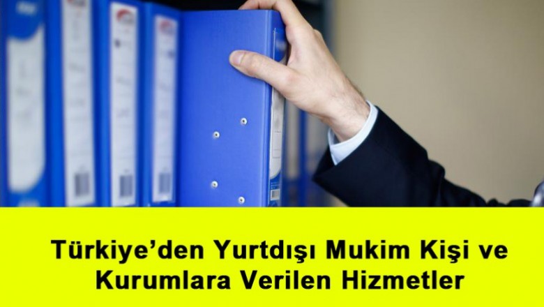   Türkiye’den Yurtdışı Mukim Kişi ve Kurumlara Verilen Hizmetler   
