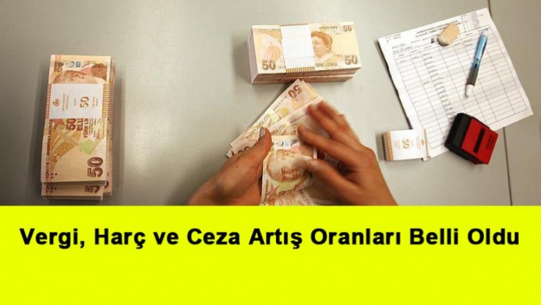   Vergi, Harç ve Ceza Artış Oranları Belli Oldu   
