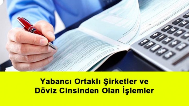   Yabancı Ortaklı Şirketler ve Döviz Cinsinden Olan İşlemler   